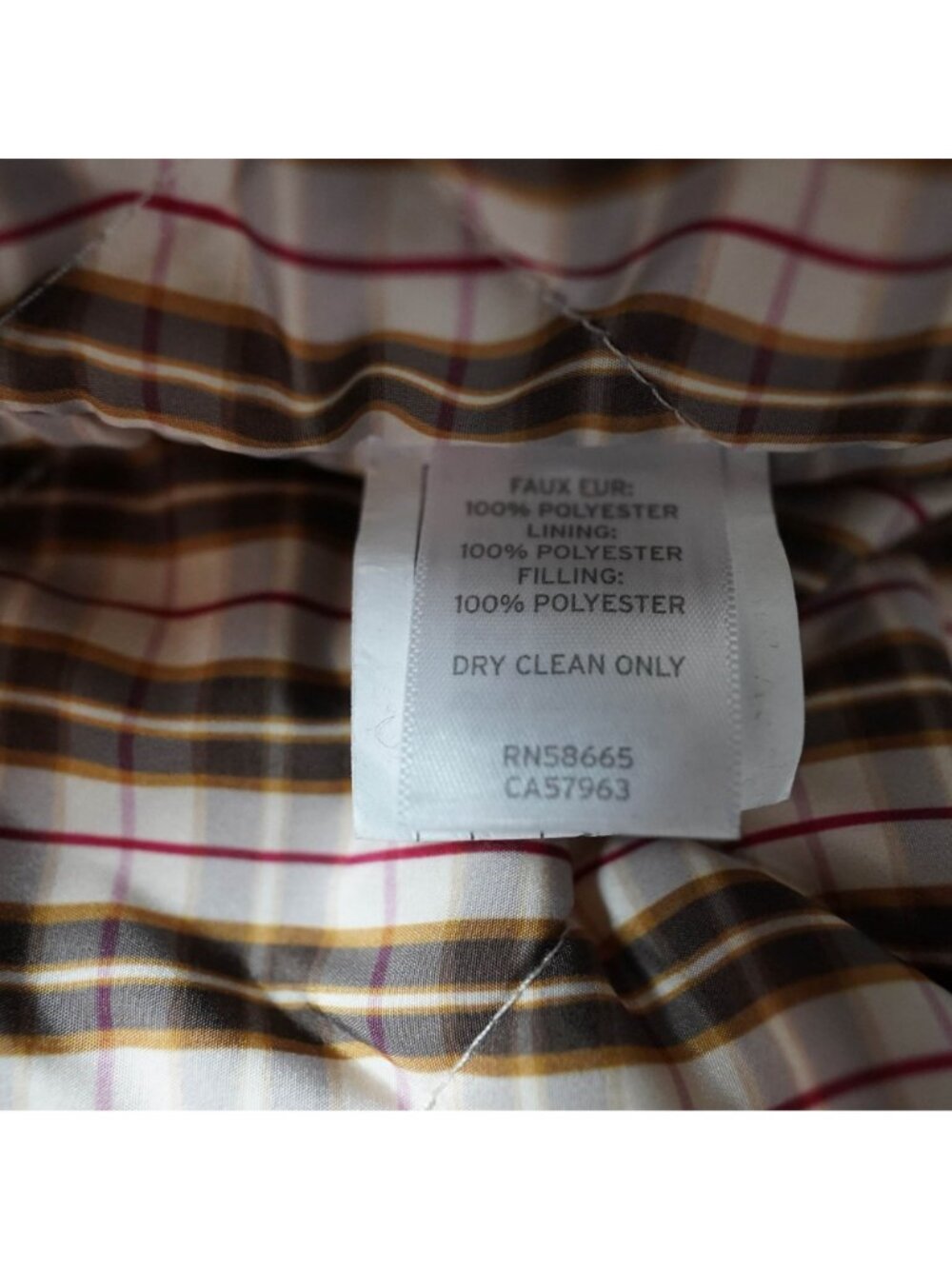 Treasure & Bond Sherpa Jacket Womens S White Faux Fur Button Front Plaid Lining - Picture 6 of 12